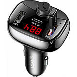 АЗП Usams US-CC143 C25 50W 2A+C 3 Ports Digital Display Wireless FM Car Charger, фото 4