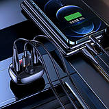 АЗП Usams US-CC143 C25 50W 2A+C 3 Ports Digital Display Wireless FM Car Charger, фото 7