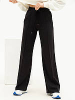 Черные широкие брюки со стрелками, размер S