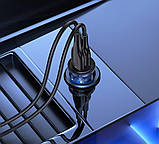 Автомобільний зарядний пристрій Usams US-CC162 C31 15W Transparent Dual USB A+A Mini Car Charger, фото 6