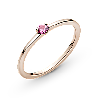 Серебряное кольцо Pandora Rose с розовым камнем перстень серебряный 54 р 17,2 мм