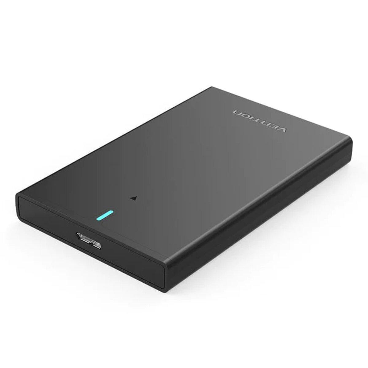 Зовнішня кишеня для накопичувача Vention 2.5 Inch SATA Hard Drive Enclosure (USB 3.0 Micro-B) Black (KPAB0), фото 1