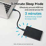 Зовнішня кишеня для накопичувача Vention 2.5 Inch SATA Hard Drive Enclosure (USB 3.0 Micro-B) Black (KPAB0), фото 3