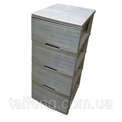 Комод на 4 шухляди Алеана "Дерево темне", кремовий 123093, фото 1