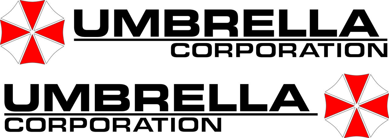 Наклейка UMBRELLA corporation Чорна 2 штуки 36 х 6 см
