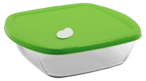 Форма Bergne 4033 Fresh квадратна 730 мл (d-16,6*16,6*5,4 см), скляна.