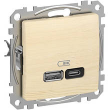 USB роз A+C 3A 45Вт Бер Sedna Elements