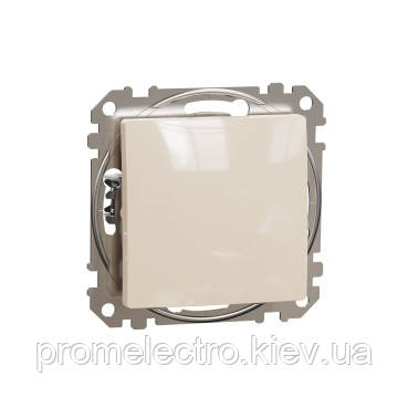 Однокл вимикач Бежевий Sedna Design
