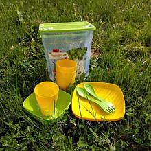 Набір пластикового посуду Алеана на 4 персони. 169042