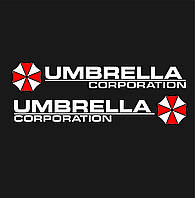 Наклейка UMBRELLA corporation Белая 2 штуки 36 х 6 см