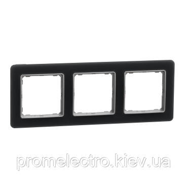 Рамка 3-пост шт мат скло Sedna Elements, фото 1