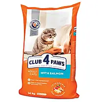 Сухий корм для дорослих котів Club 4 Paws Premium 14 кг (лосось)