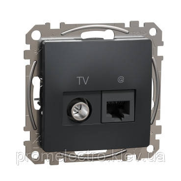 RJ45 CAT6 UTP -TV інд Чорн Sedna Design