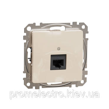 Один роз RJ45 CAT5E UTP Беж Sedna Design