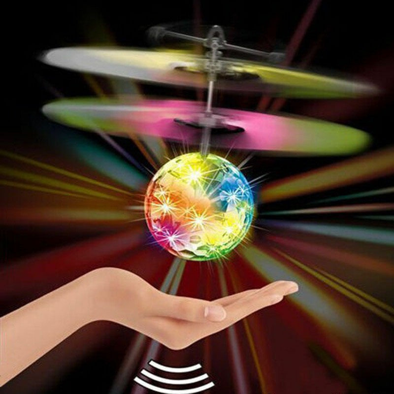 Индукционная сенсорная игрушка летит от руки Летающая игрушка Интерактивный светящийся летающий шар PLC - фото 5 - id-p2066192882