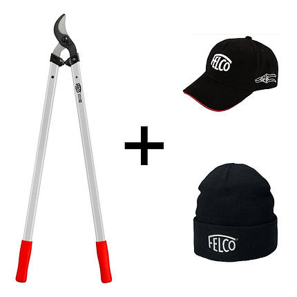 Акційний набір Сучкоріз Felco 221-90 обвідний + Фірмові шапка і кепка Фелко (Швейцарія), фото 1