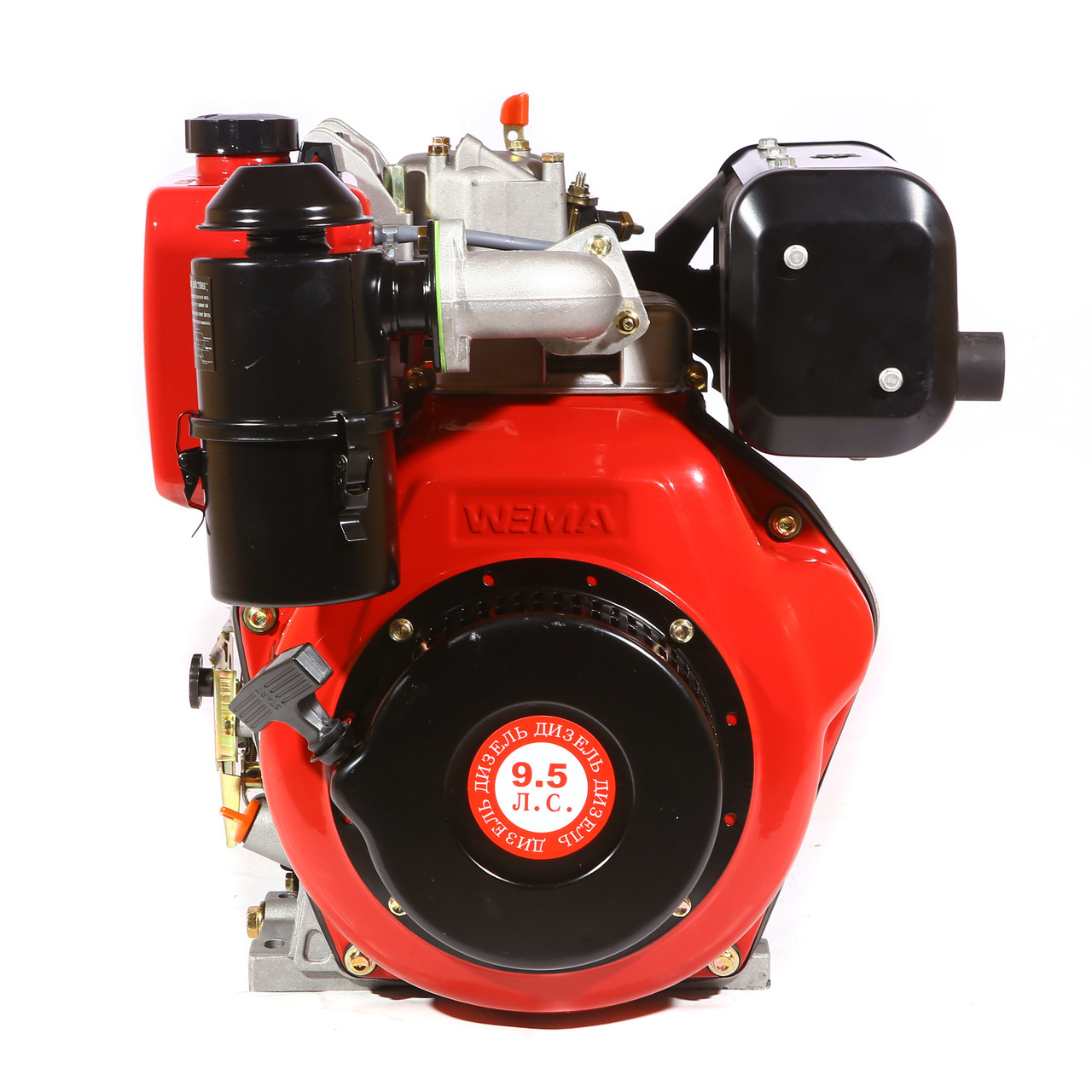 Двигун дизельний WEIMA WM186FВ (9,5 к.с., змінний циліндр, шпонка Ø25мм, L=60, ручний старт)