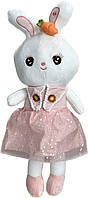 М'яка іграшка "Кролик у пудровій сукні", 58 см