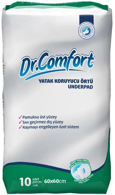 Одноразові пелюшки Dr.Comfort 60х60 см (10 шт)