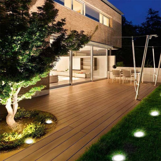 Набор 4шт Садовый светильник на солнечной батарее уличный LED фонарь для дачи дома сада Solar Disk PLC - фото 9 - id-p2066193083