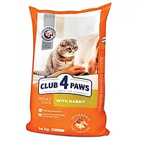 Сухий корм для дорослих котів Club 4 Paws Premium 14 кг (кролик)