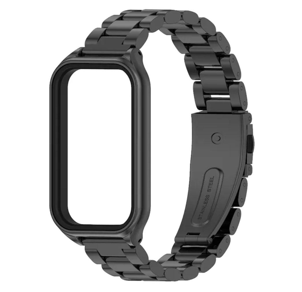 Металевий ремінець Mijobs для фітнес браслета Xiaomi Mi Smart Band 8 Active - Black