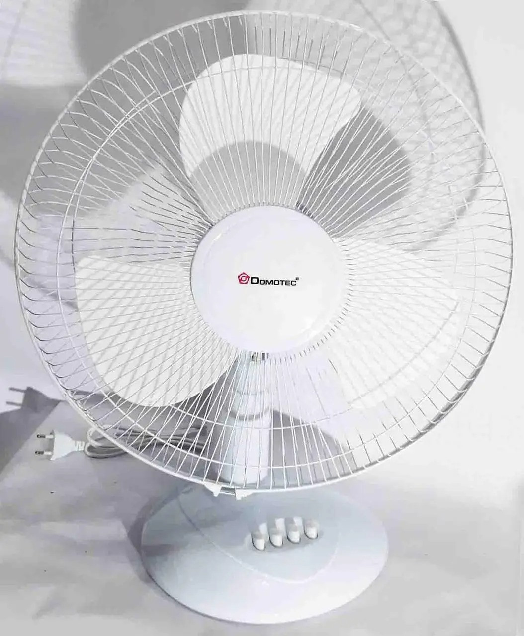 Вентилятор настольный DOMOTEC Fan 12-30см диаметр, поворотный, мощный, 3 скорости Белый PLC - фото 4 - id-p2066209560