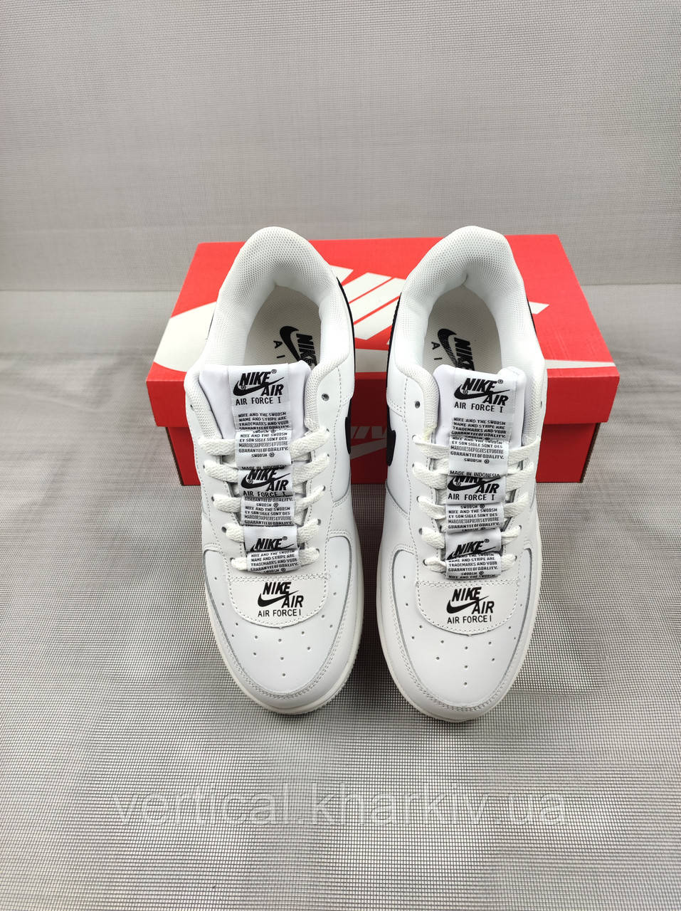 Кроссовки Nike Air Force 1 Double White & Black Мужские 41-45 - фото 2 - id-p2066224405