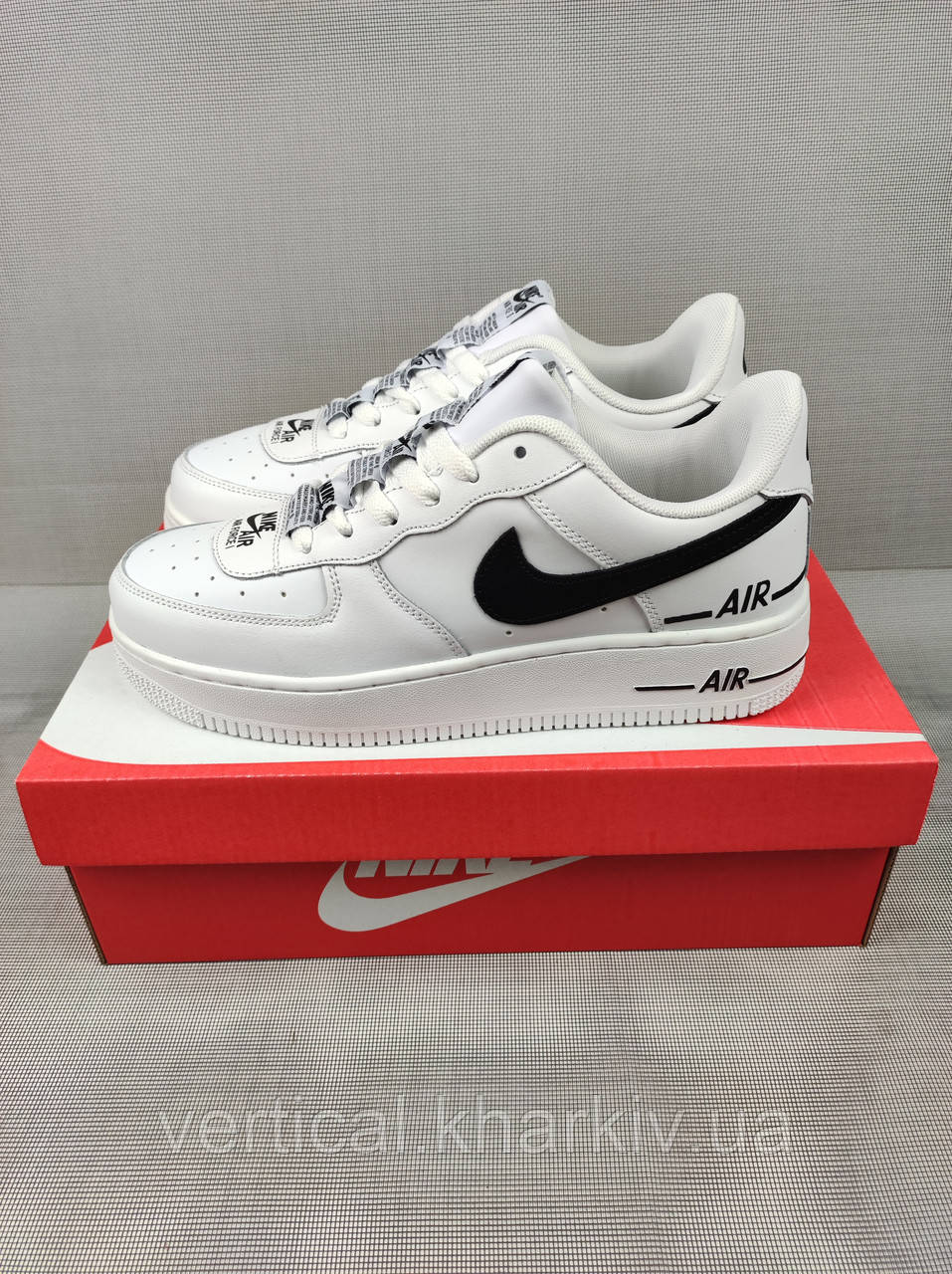 Кроссовки Nike Air Force 1 Double White & Black Мужские 41-45 - фото 4 - id-p2066224405