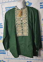 Чоловіча вишита сорочка хакі "Золоті зірки"