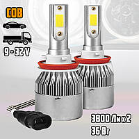 Светодиодные автомобильные лампы ближнего и дальнего света С6-H11 3800lm/36Вт лампы для фар 9-32В PLC
