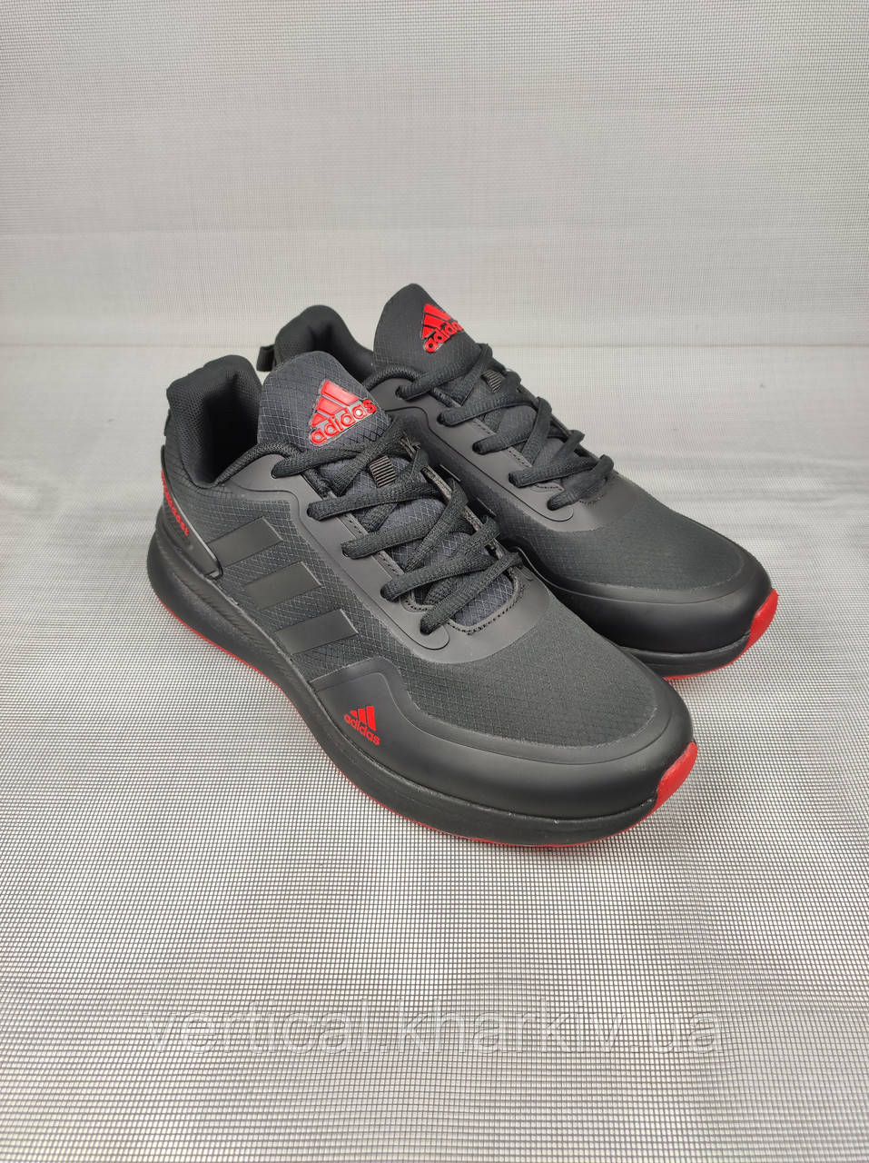 Мужские кроссовки Adidas Glide Black&Red 41-46 - фото 2 - id-p2066224472