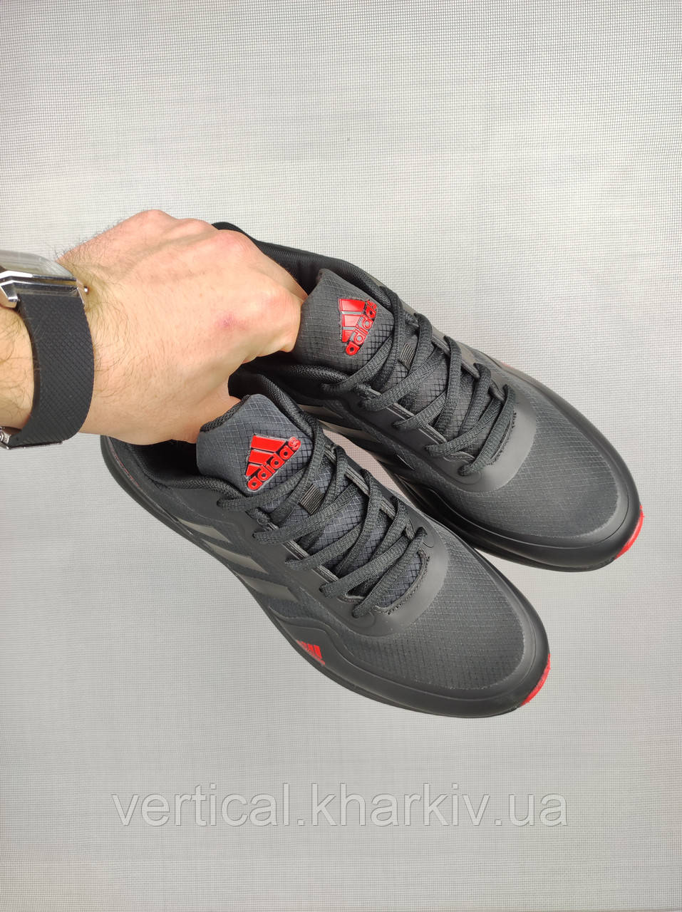 Мужские кроссовки Adidas Glide Black&Red 41-46 - фото 6 - id-p2066224472