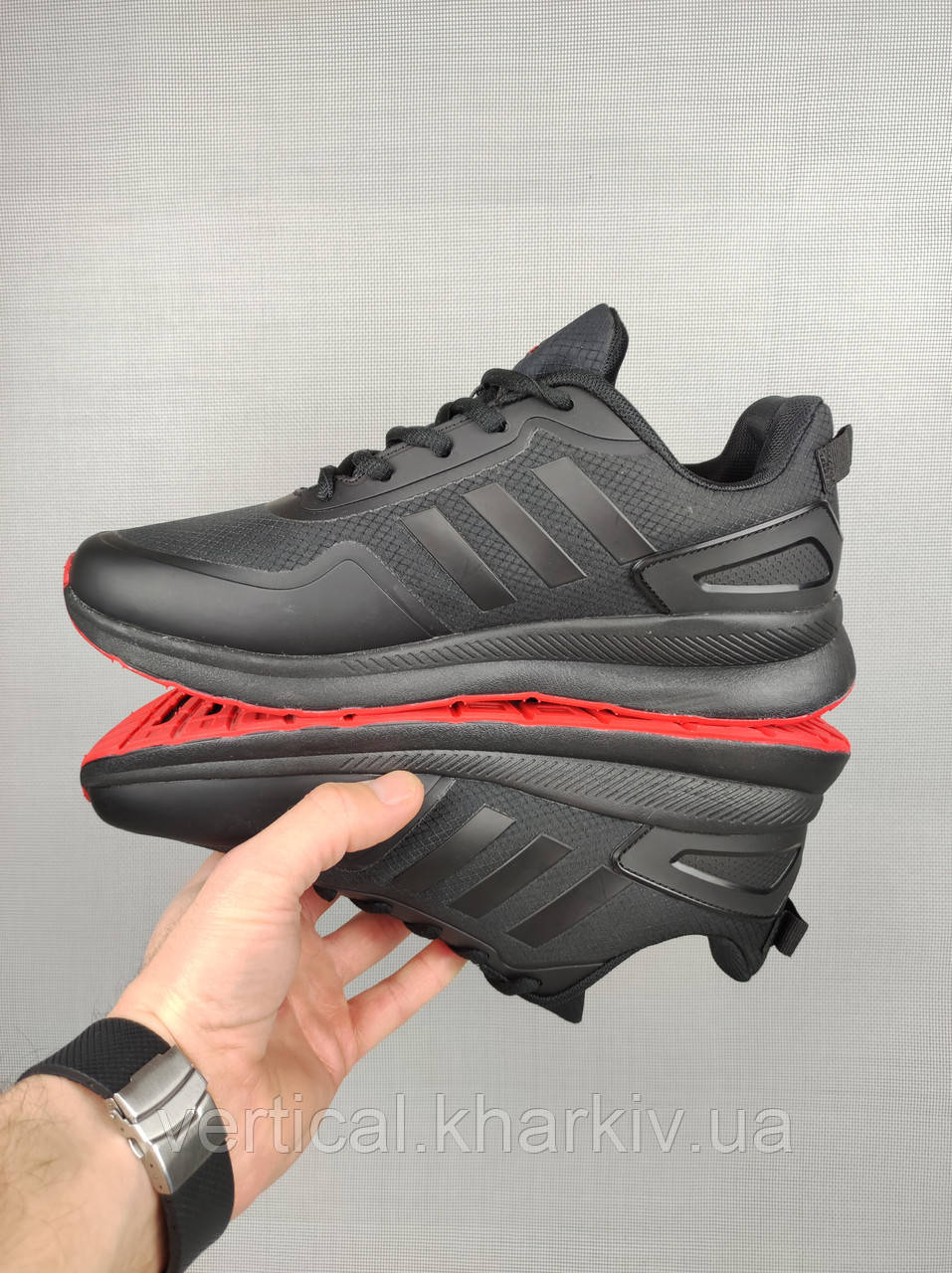 Мужские кроссовки Adidas Glide Black&Red 41-46 - фото 8 - id-p2066224472