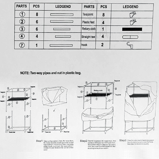 Складной тканевый шкаф текстильный раскладной HCX 9972 Каркасный шкаф для одежды 75/45/145 Серый PLC - фото 8 - id-p2066198645