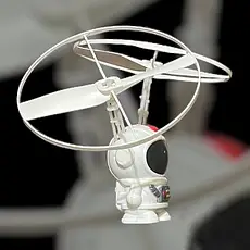 Летающий "Космонавт" , Электрический ударостойкий левитирующий спиннер бумеранг запускалка с LED подсветкой,, фото 2