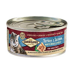 Carnilove Turkey&Salmon Cat Adult консерви для котів з індичкою та лососем 100 гр
