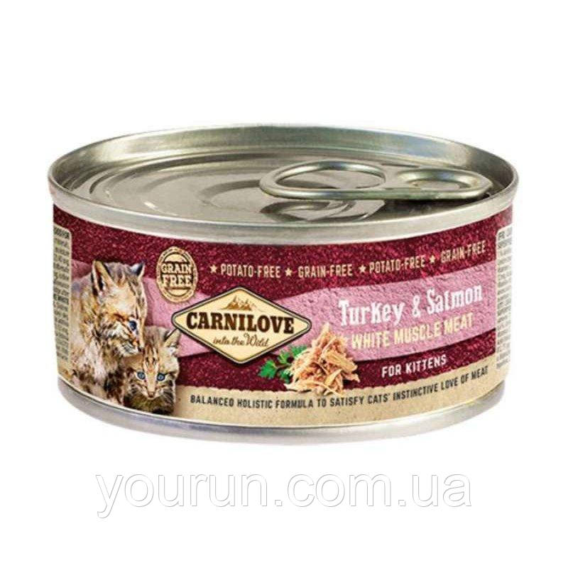 Carnilove Turkey&Salmon for Kittens консерви для кошенят з індичкою та лососем 100 гр, фото 1