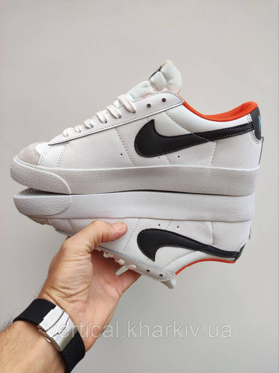 Кроссовки Nike Blazer Low White&Orange Мужские 41-45 - фото 3 - id-p2066224508
