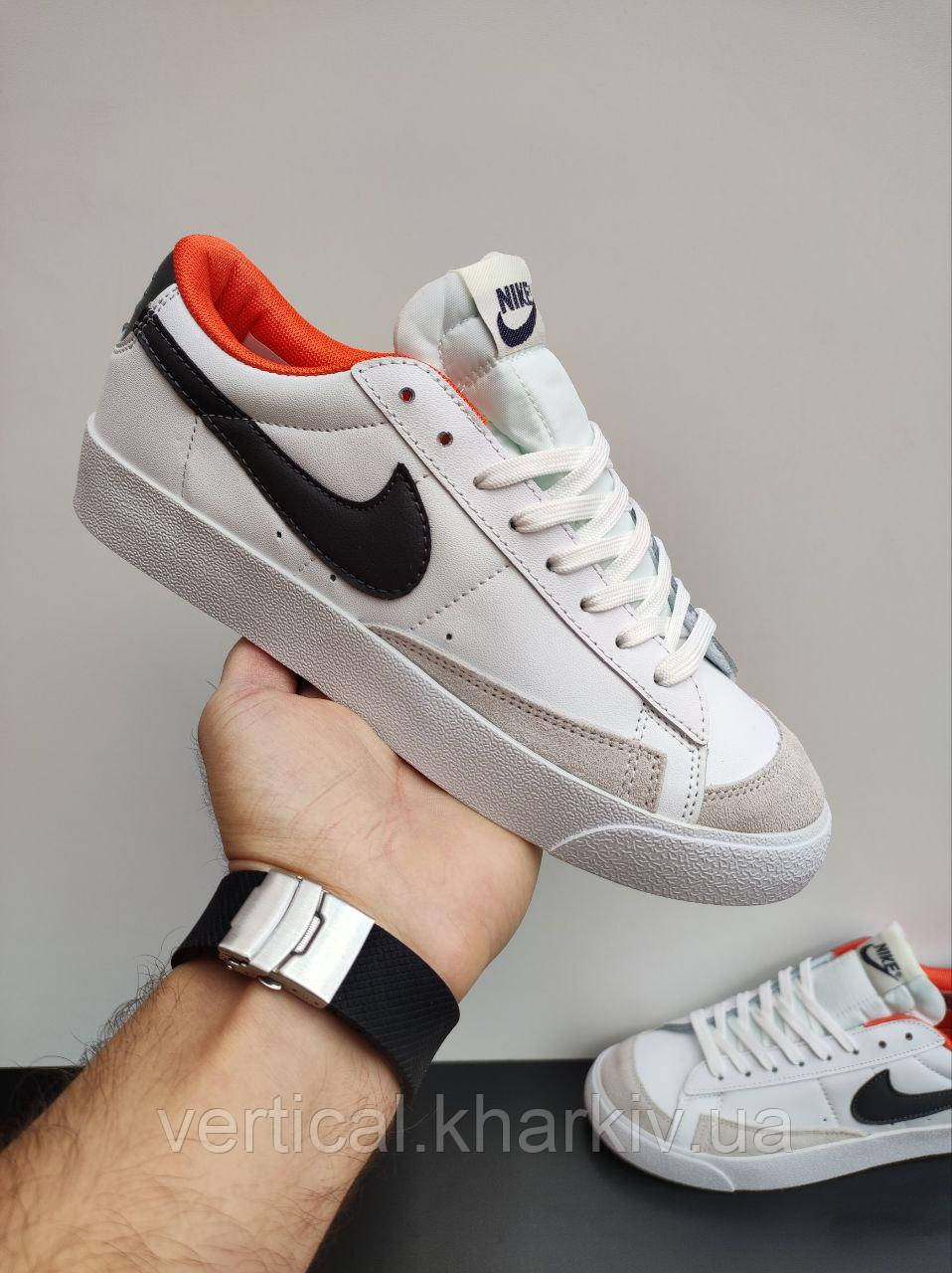 Кроссовки Nike Blazer Low White&Orange Мужские 41-45 - фото 7 - id-p2066224508