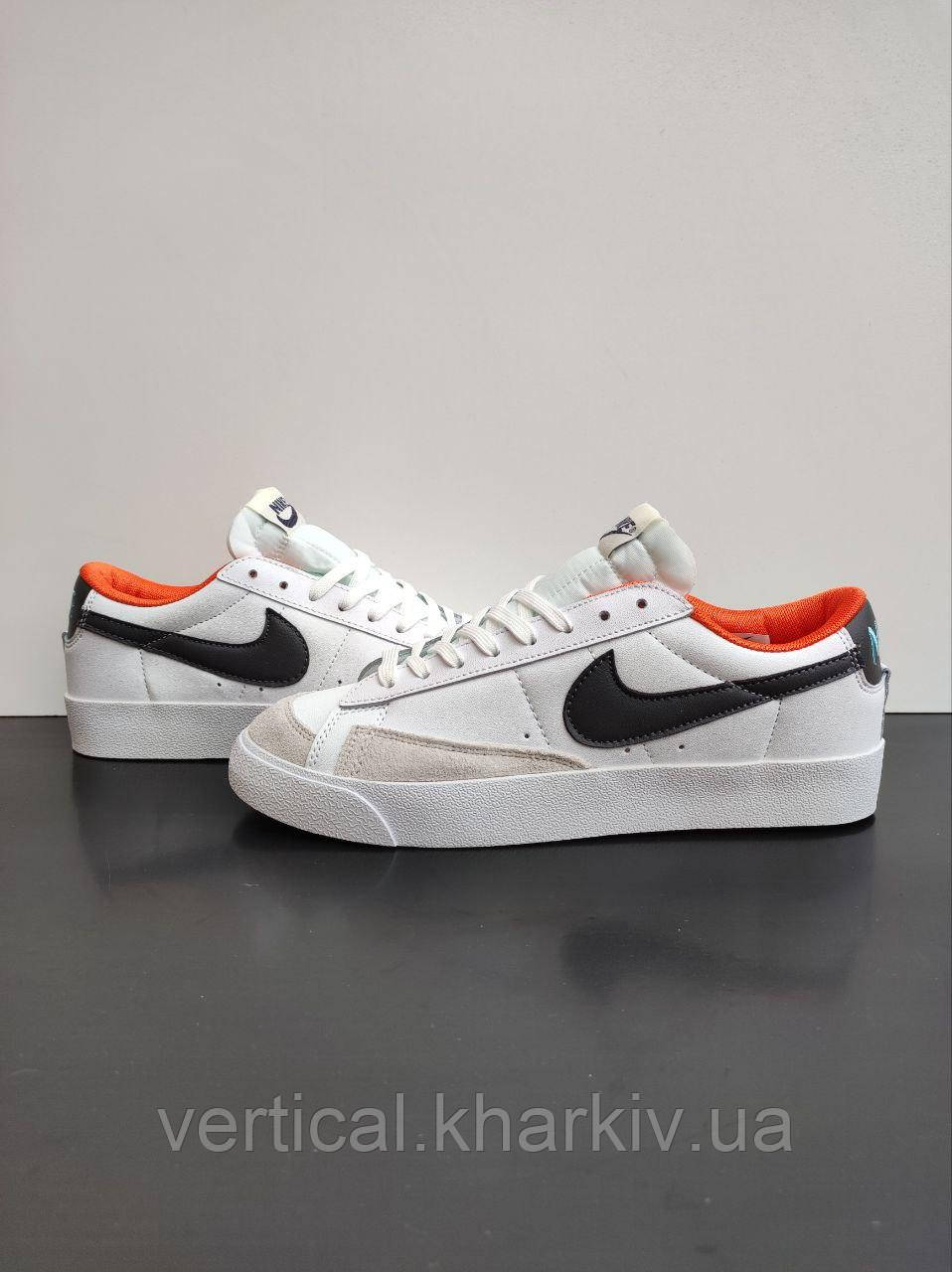 Кроссовки Nike Blazer Low White&Orange Мужские 41-45 - фото 9 - id-p2066224508