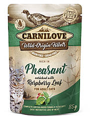 Carnilove (Карнілав) Cat Pouch - Вологий корм для кішок з фазаном та листям малини 85 гр