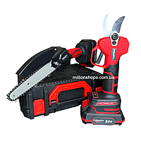 Набор аккумуляторного инструмента 2 в 1 секатор HILTI SRW-24G + мини пила HILTI SR 6-2-24 (24V, 5AH).