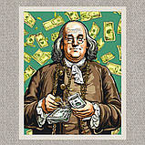 Картина за номерами Бенджамін Франклін. Люди. З фарбами металік (золоті)
40*50 см Орігамі LW 3286, фото 8