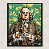 Картина за номерами Бенджамін Франклін. Люди. З фарбами металік (золоті)
40*50 см Орігамі LW 3286, фото 9