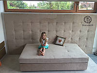 Кровать для девочки "Элиза" с мягкой панелью и стразами Swarovski