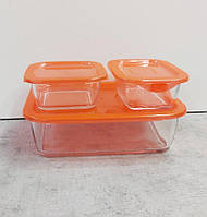 Набор пищевых контейнеров 3 пр (380 мл, 380 мл, 1970 мл) Luminarc Keep&apos;n&apos;Box Coral P8178