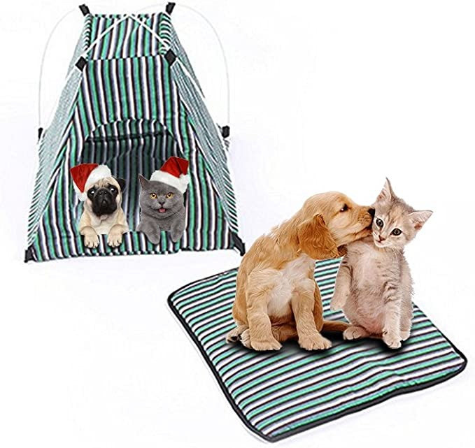 Домик для домашних питомцев Kennel S1 Складная палатка для собак и кошек с мягкой подкладкой Зеленый PLC - фото 3 - id-p2066207673