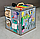 Розвиваюча іграшка Бізікуб Сірий, 30*30 см на 22 елементів Бізіборд, куб що розвиває малюка, фото 5