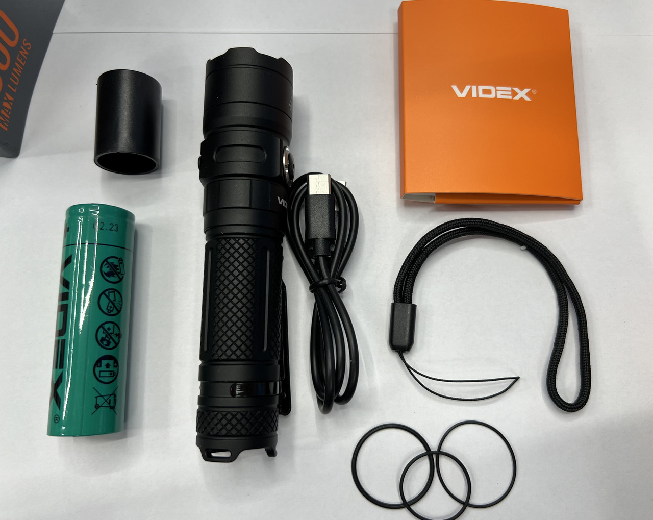 Портативний світлодіодний ліхтарик VIDEX 4000Lm 6500K - фото 4 - id-p2066279696